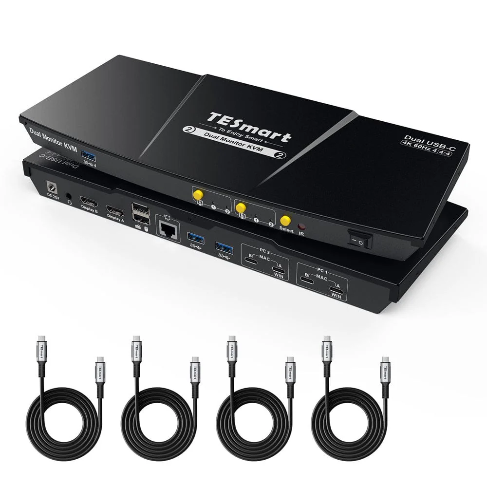 USB-C KVM Switch for Laptop Setups