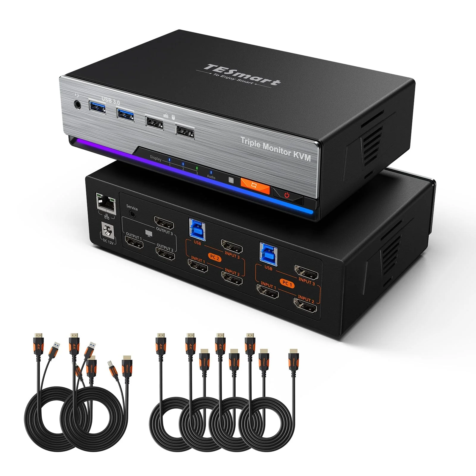 HDMI + DisplayPort KVM Switch for Desktop